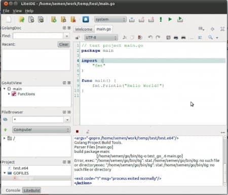 ���� ���������������� Go: IDE � �������