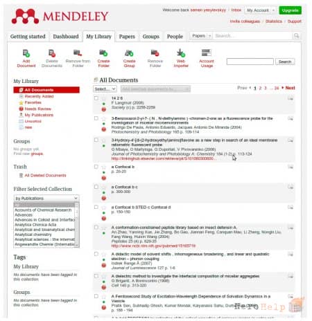 ���������� ����������� Mendeley: ������������