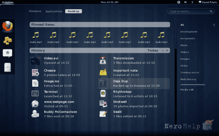 GNOME Zeitgeist � Activity Journal