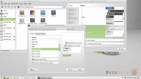 �������� ���� ����������� ��������� �������� �����: Openbox, Pcmanfm, Lxpan ...