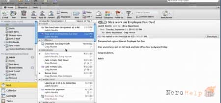 �������� Windows Outlook, ������� ��� � Mac
