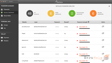 �������� ������� Dashlane. �����������