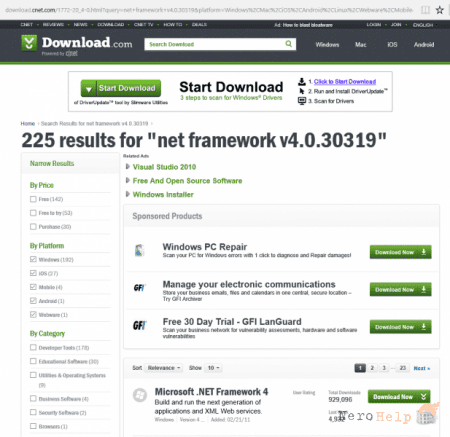 .NET Framework ��� ������������� ������ ��� ����������� ��������