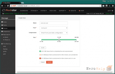 ����� NAS RockStor 3.8.7