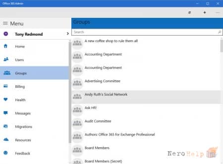 ����� ��������� Office 365 Admin Center. �����������