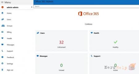 ����� ��������� Office 365 Admin Center. �����������