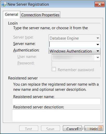 ������� ��������� ����� SQL Server Management Studio: ������������������ �������