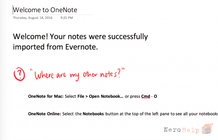 ���������� �������� �� Evernote � OneNote ��� Mac