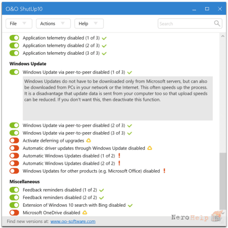 Windows 10: ������ ��������� ��� ����������� ��