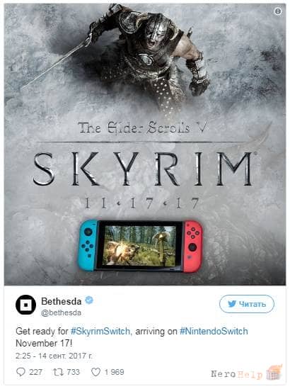 Nintendo Direct: Wolfenstein 2: The New Colossus и DOOM заглянут на Switch; стала известна дата релиза The Elder Scrolls 5: Skyrim Nintendo Direct: Wolfenstein 2: The New Colossus и DOOM заглянут на Switch; стала известна дата релиза The Elder Scrolls 5: Skyrim