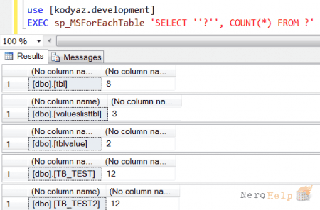 SQL Server: ��� ����� ������ � ����� �������� ���������