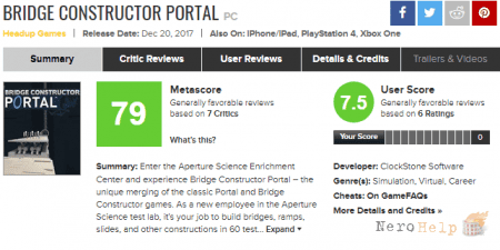 �����������, �� ����: �������� ����������� Bridge Constructor Portal