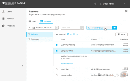 Spanning Backup ��� Office 365