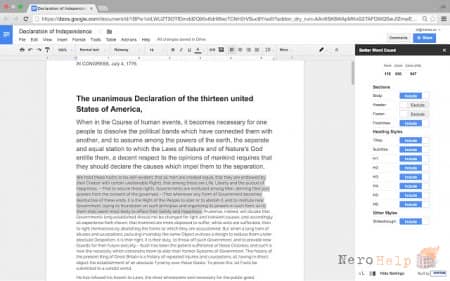 ���������� ������������� Word � Google Docs