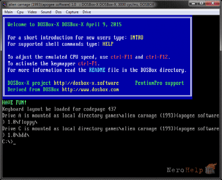 ����� ��������� Dosbox-X