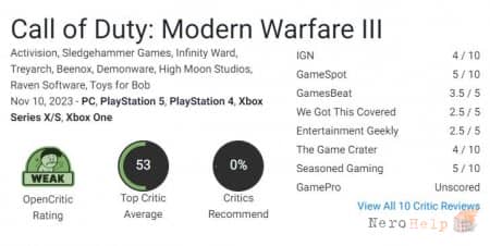 ������ ������ �� Call of Duty: Modern Warfare III - ������ ���� � �����?