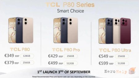 TCL ����������� ��������� P80, P80 Pro � P80 Ultra � AMOLED-��������� NxtPaper